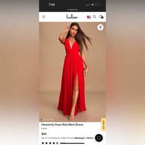 Lulu’s Heavenly Hues Red Maxi Dress
